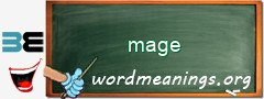 WordMeaning blackboard for mage